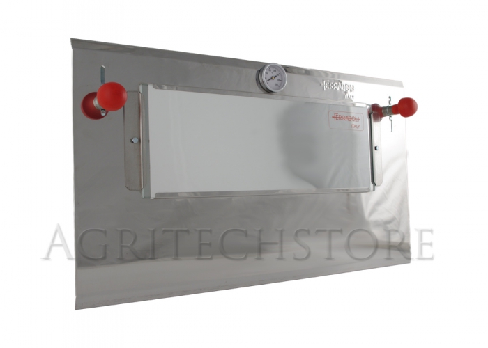 Glass panel with thermometer rotisserie Brescia cm. 100 to 6 Lance"A513B" Agritech Store