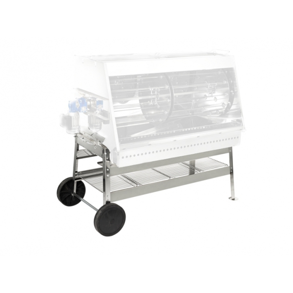 Stainless steel cart for Rotisserie 120 Cm. Agritech Store