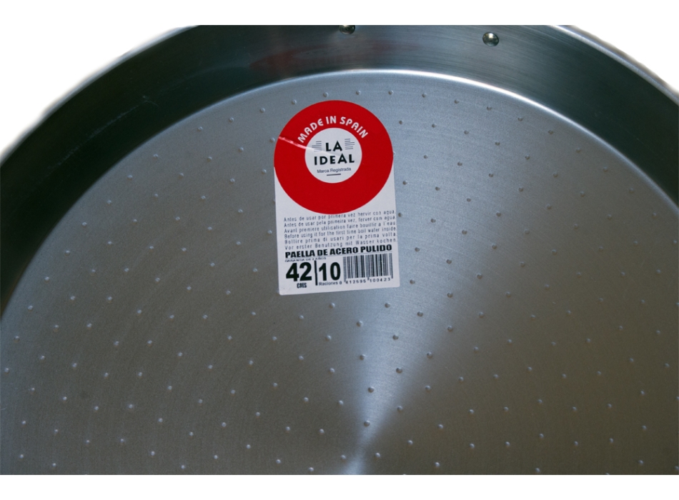 Iron paella pan, diameter 42 cm, with 2 handles Agritech Store