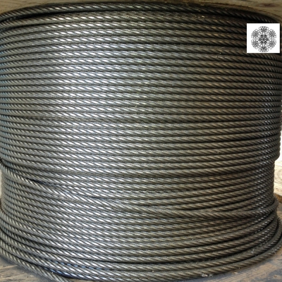 Hammered rope Ø 8 mm 156 wires
