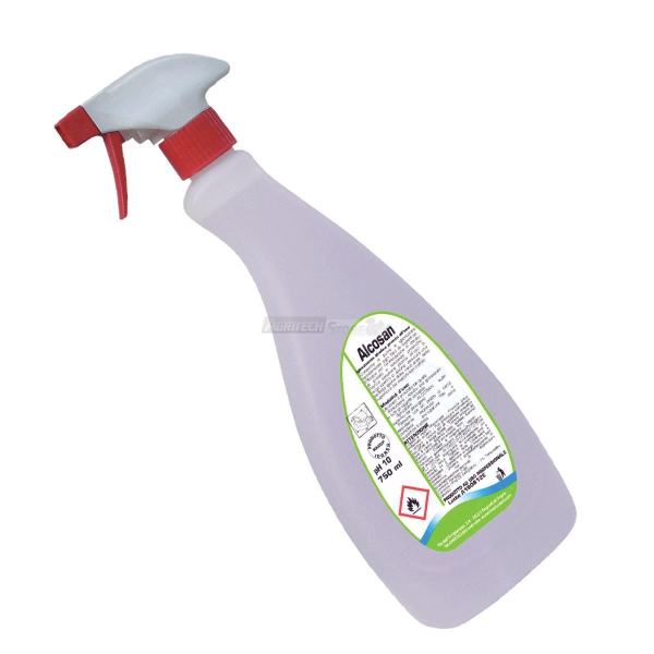 Alcosan - Detergent Sanitizer Alcohol 750 ml. Agritech Store