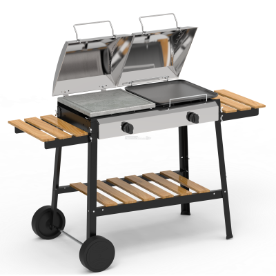 Ferraboli Stereo Wood Stainless Steel Gas Barbecue