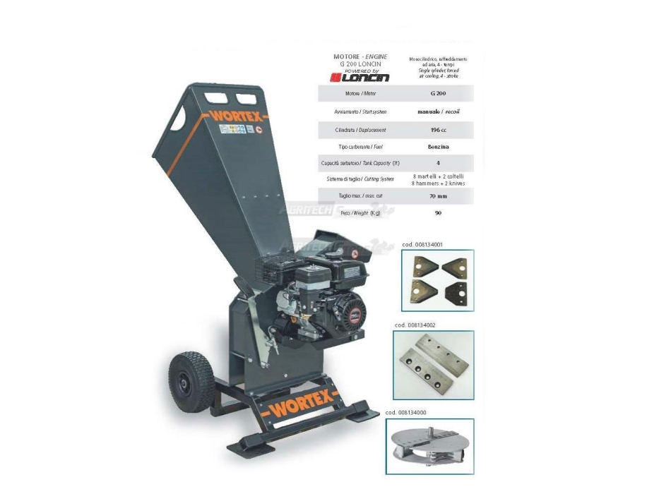 Shredder Chipper CHIPPER T 200 L Agritech Store