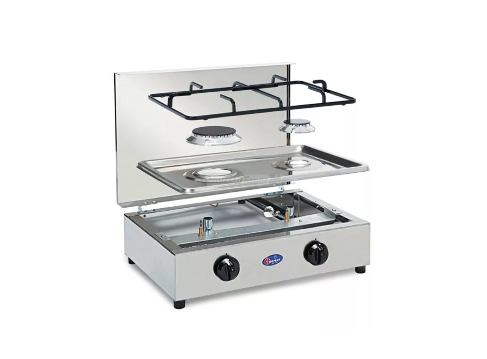 2-Burner Stainless Steel Camping Gas Stove - 200ACCGP Agritech Store