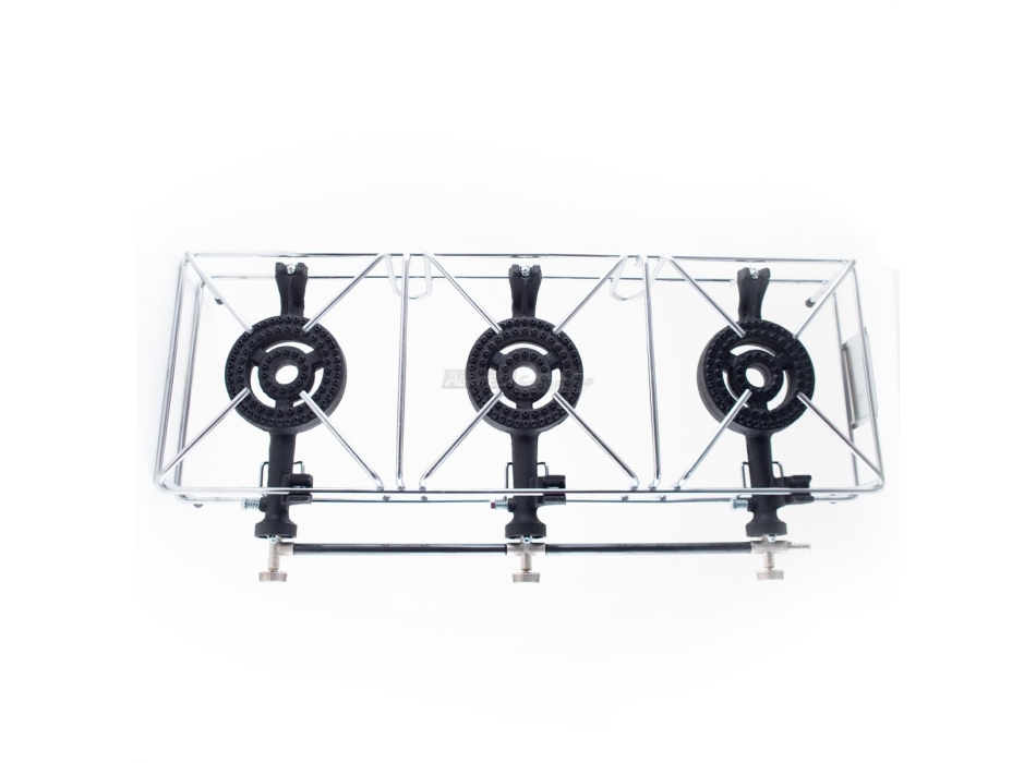 Chrome wire 3 burner outdoor gas stove Agritech Store