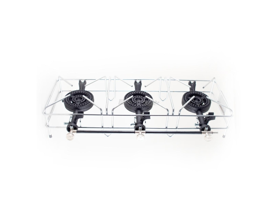 Chrome wire 3 burner outdoor gas stove Agritech Store