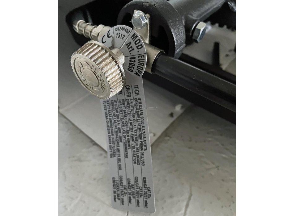 8 kW 2-burner outdoor gas stove in painted cast iron Agritech Store