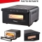 Pizza oven with rotating plate