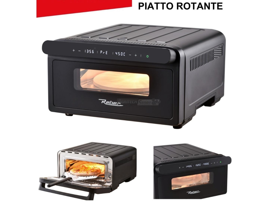 Pizza oven with rotating plate Agritech Store