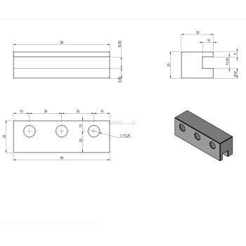 A7/A10 V-OR guide with 3 holes Agritech Store