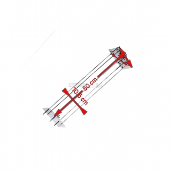 Sunburst satellite Rotisserie 4 Lance 50 cm. 0545  Agritech Store