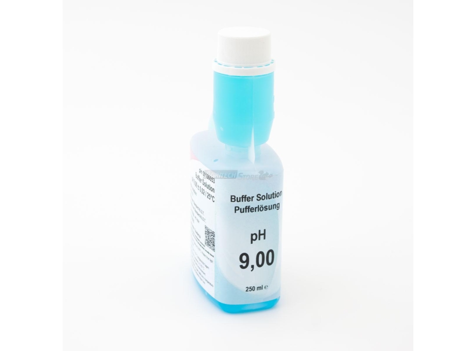 PH 9 buffer solution for Blue pH meters 250 ml. Agritech Store