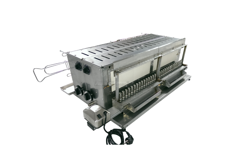Tecnoroast TGPD-60 Double Gas Pro – Professional Automatic Gas Grill for 60 Arrosticini Agritech Store