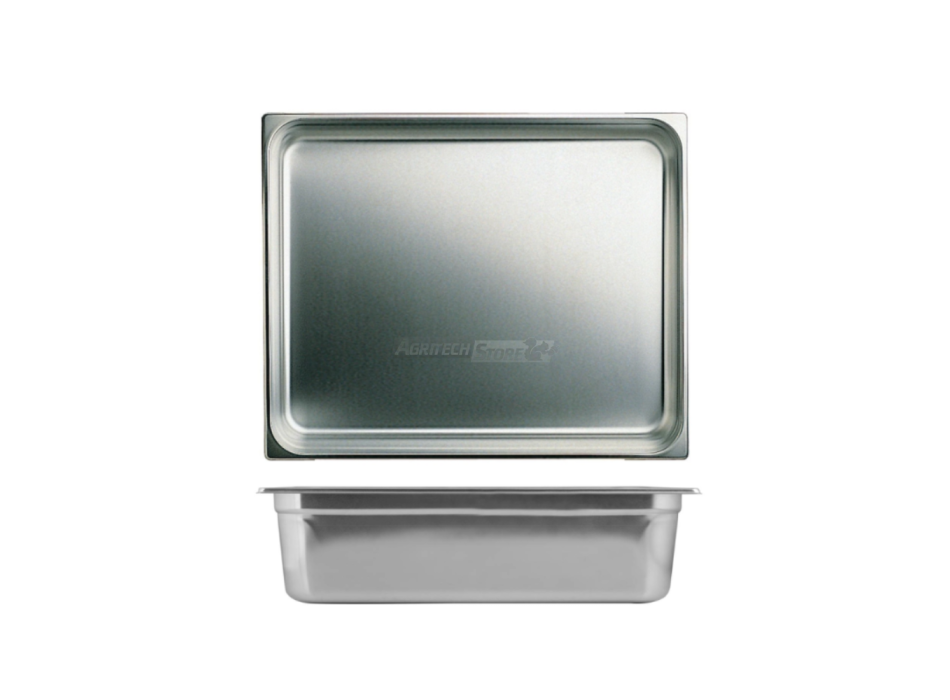 Stainless steel Gastronorm GN2/1 h15cm tank Agritech Store