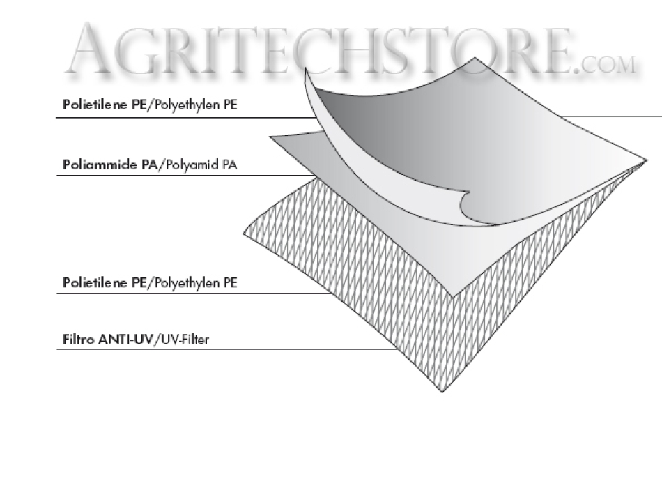 Geprägte Beutel 12x20 zum Vakuumverpacken von 100 Stück Agritech Store