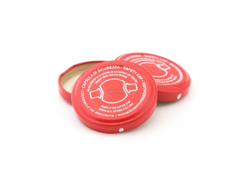 53 mm Twist Off Verschlusskappe mit Sicherheitsclip Agritech Store