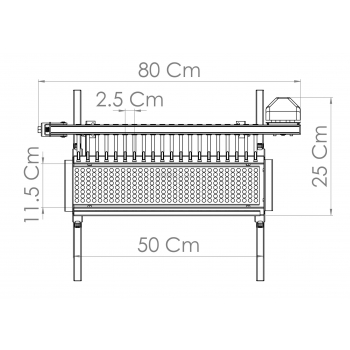 Spieße drehen & Arrosticini Tecnoroast 20 Stück Single Agritech Store