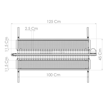 Grill Giraspidini & Arrosticini Tecnoroast 80 Stück Single Agritech Store