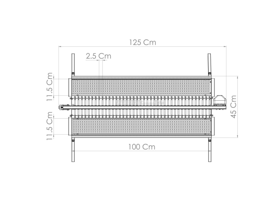 Grill Giraspidini & Arrosticini Tecnoroast 80 Stück Single Agritech Store