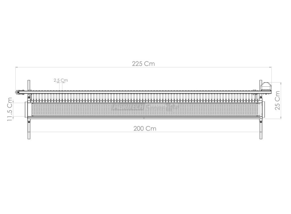 Grill Giraspidini & Arrosticini Tecnoroast 80 Stück Single Agritech Store