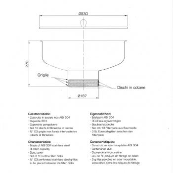 30-Liter-Ölfilter-Set aus Edelstahl. Agritech Store