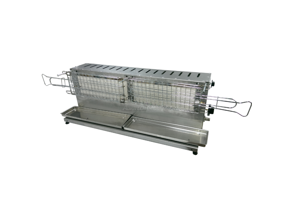 Tecnoroast TGP-30 Single Gas Pro – Professioneller automatischer Gasgrill für 30 Arrosticini Agritech Store