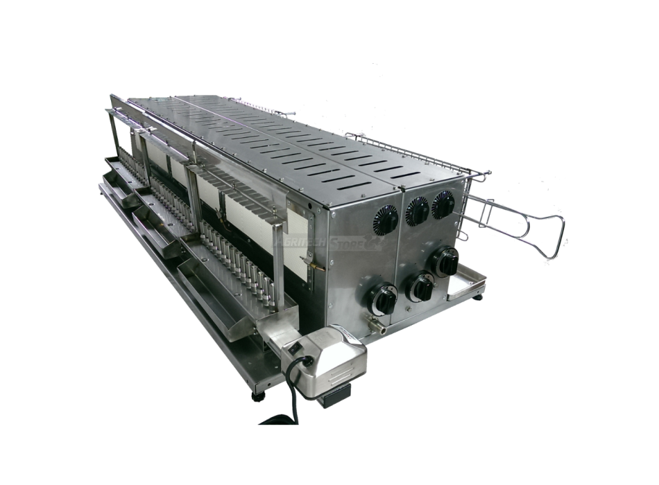 Tecnoroast TGPD-90 Doppel-Gas-Profi – Professioneller automatischer Gasgrill für 90 Arrosticini Agritech Store