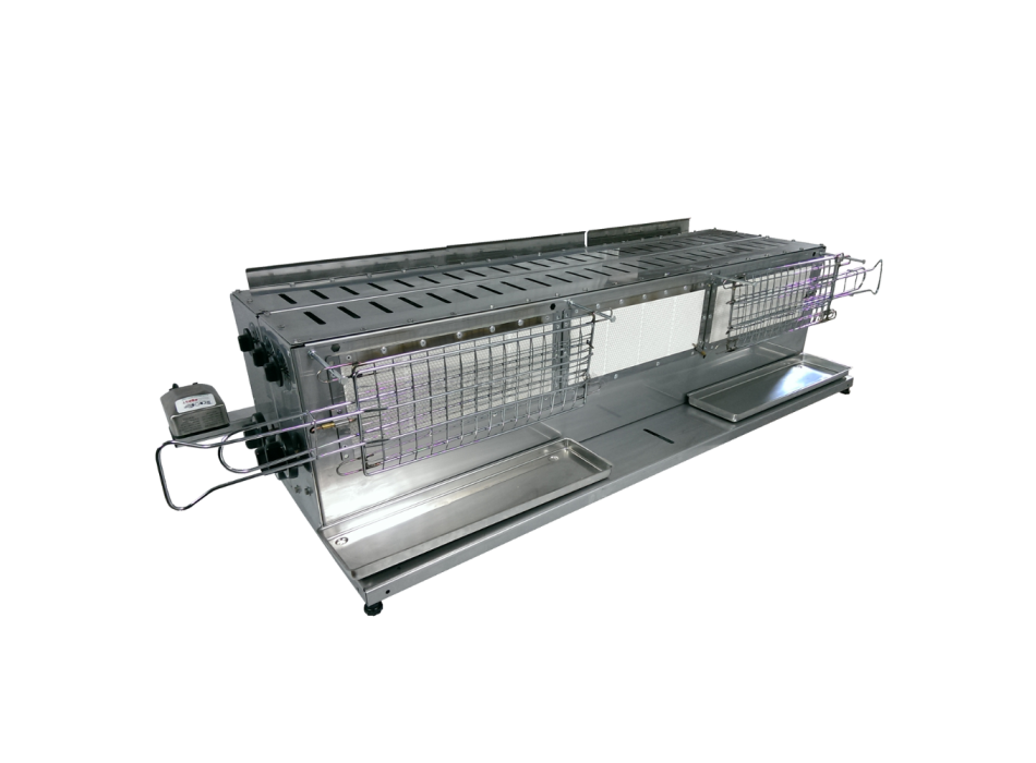 Tecnoroast TGPD-90 Doppel-Gas-Profi – Professioneller automatischer Gasgrill für 90 Arrosticini Agritech Store