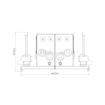 Tecnoroast TGPD-90 Doppel-Gas-Profi – Professioneller automatischer Gasgrill für 90 Arrosticini Agritech Store