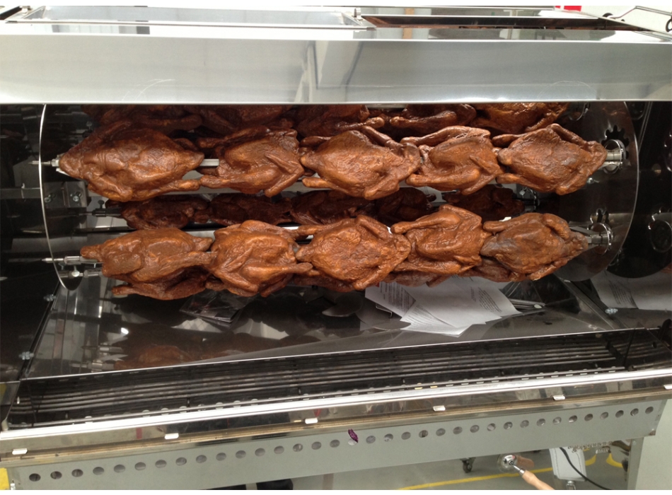 Pollos asados ​​para acero inoxidable profesional Agritech Store