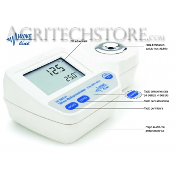 Refractómetro digital HI 96811 Agritech Store