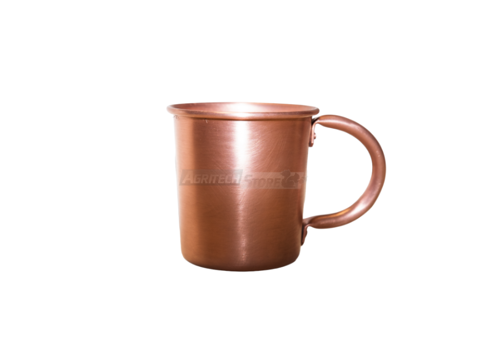 Vaso de cobre de diámetro 80 mm con asa. Agritech Store