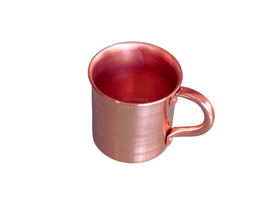 Vaso de cobre de diámetro 80 mm con asa. Agritech Store