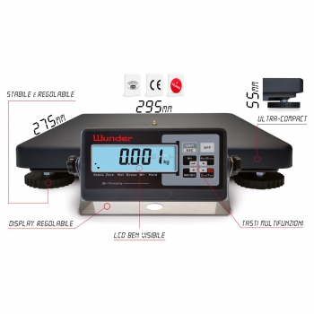 Balanza electrónica multiusos con capacidad para 60 kg. WB 60 Agritech Store