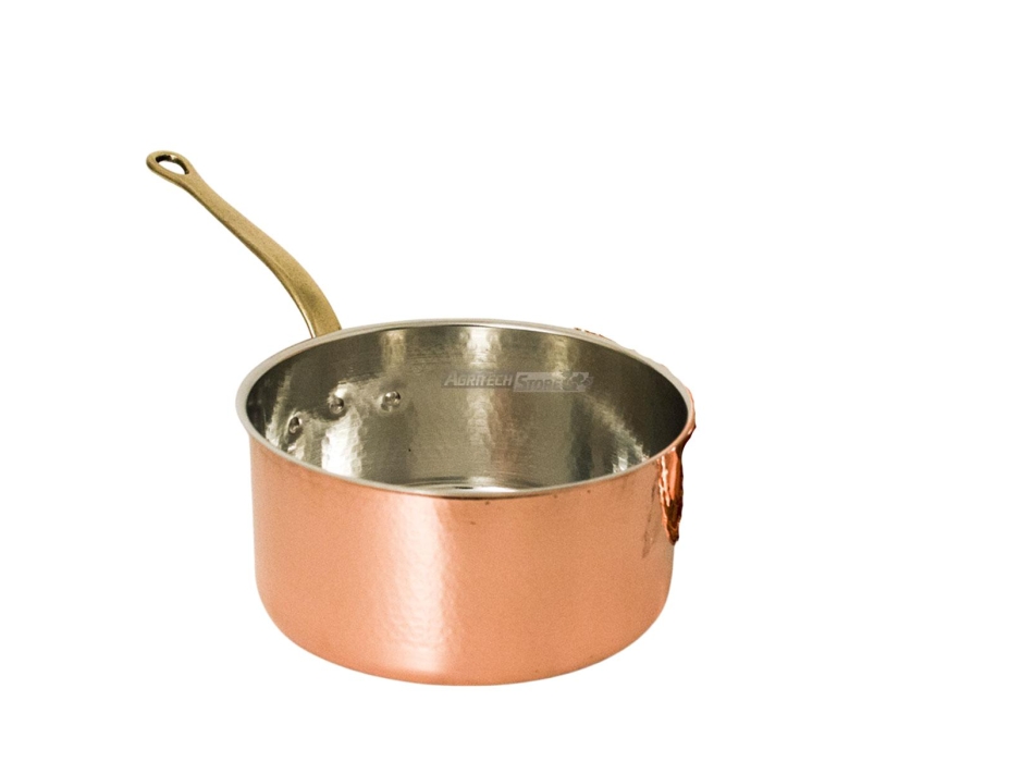 Cacerola de cobre estañado con 1 asa  Agritech Store