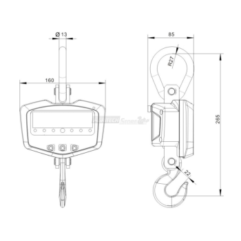 Multifunción electrónica CS300 dinamómetro Capacidad Kg.300 Agritech Store