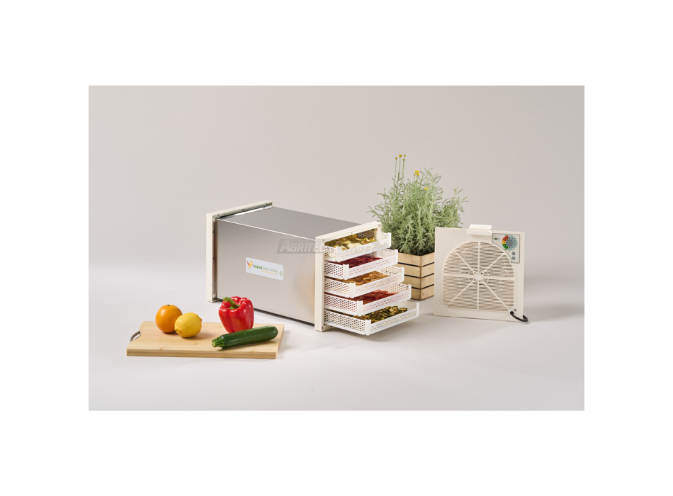 Deshidratador doméstico de acero inoxidable Biosec Silver B5-S (5 cestas) Agritech Store