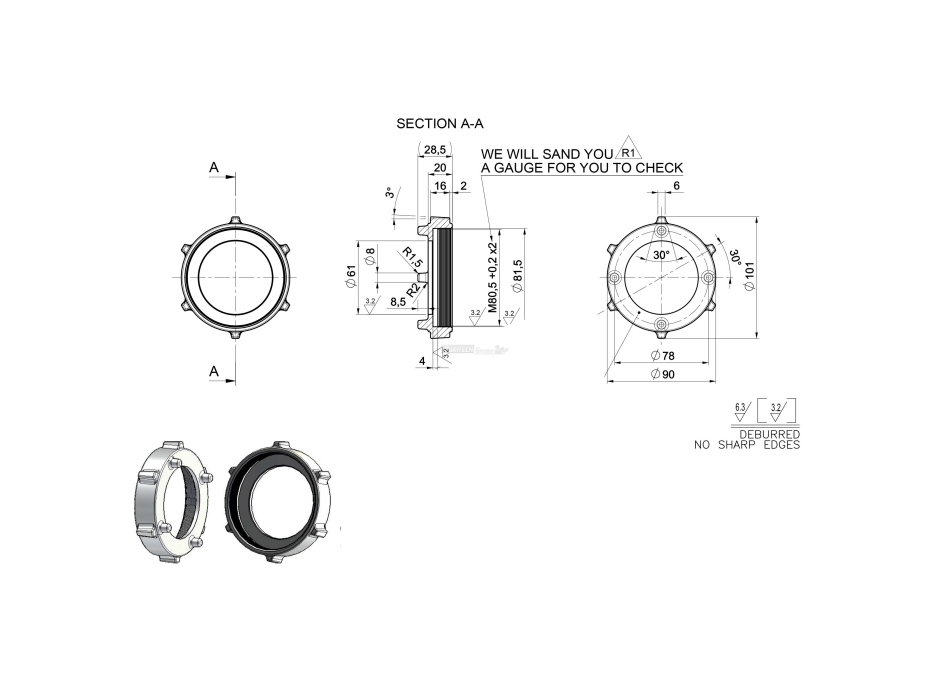 ANILLO para picadora Reber TC 12 Agritech Store