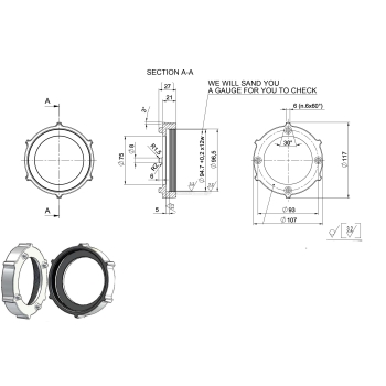 Tuerca para picadora Reber TC 22 Agritech Store