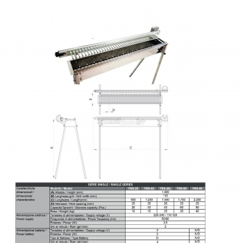 Parrilla Giraspiedini & Arrosticini Tecnoroast 40 piezas Individual Agritech Store