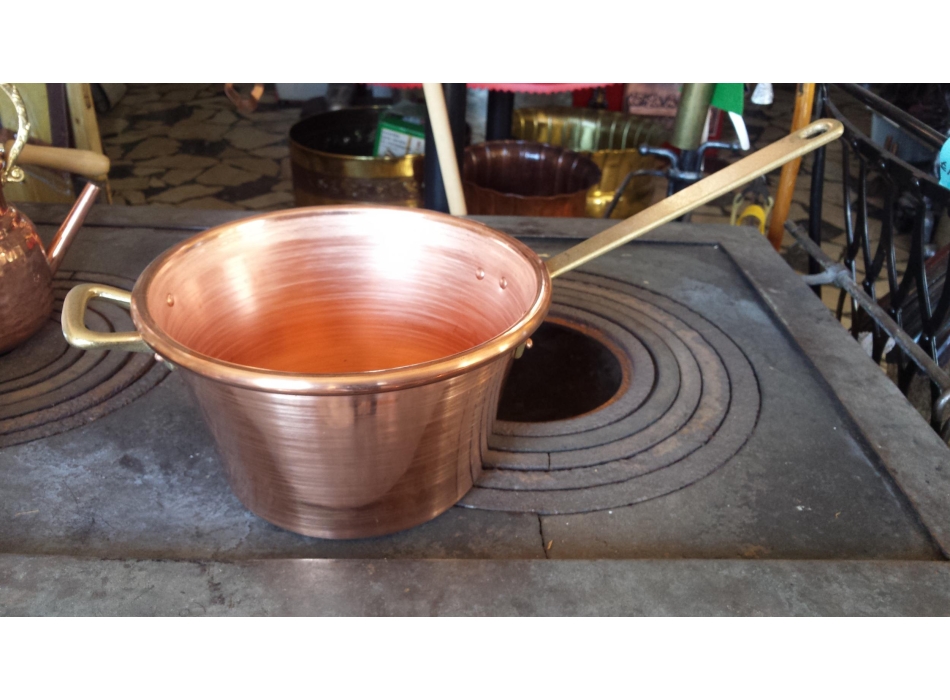 Olla de cobre con fondo plano 22|24|26 cm  Agritech Store