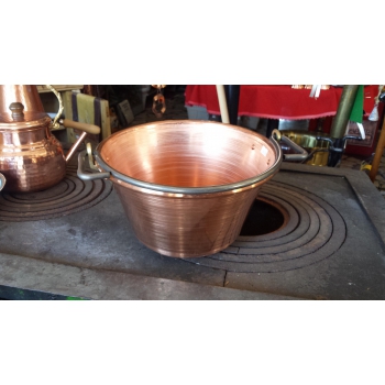 Olla de cobre con fondo redondo y asa arqueada - varios tamaños Agritech Store