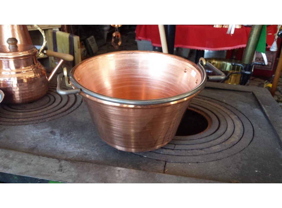 Olla de cobre con fondo redondo y asa arqueada - varios tamaños Agritech Store