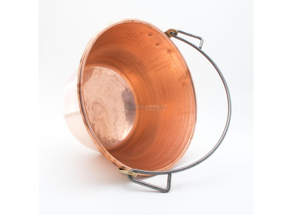 Olla de cobre con fondo redondo y asa arqueada - varios tamaños Agritech Store