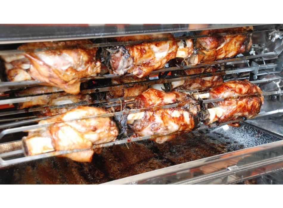  Kit Asador Balancera para Codillos y gallitos 120 cm con 6 Espadas Agritech Store