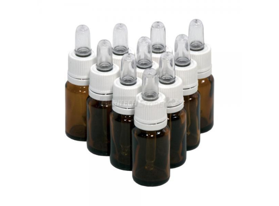 Juego de 10 frascos cuentagotas de 10 ml. Agritech Store