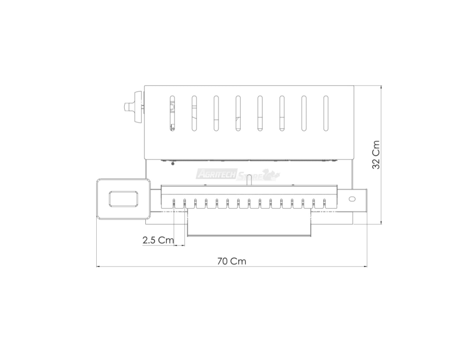 Tecnoroast TGP-15 Single Gas Pro – Parrilla de gas automática para 15 arrosticini Agritech Store