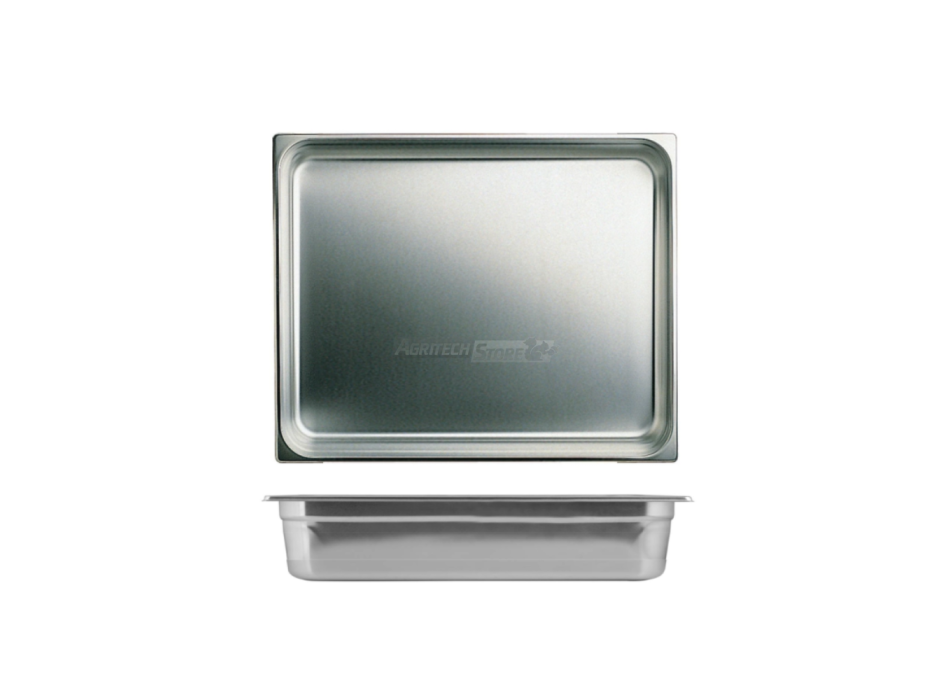 Tanque Gastronorm GN2/1 de acero inoxidable h5,5cm Agritech Store