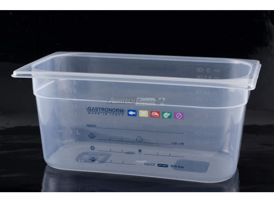Pojemnik gastronomiczny z polipropylenu 1/2 H 100 IML HACCP Kod. BPP12100 Agritech Store