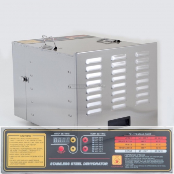 Dehydrator suszarka do żywności 100 % stal nierdzewna 10 tac Agritech Store